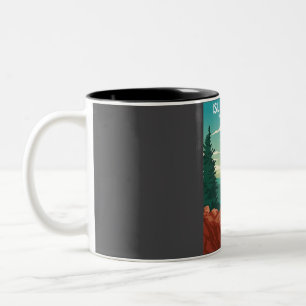 Tasse 2 Couleurs Affiche de voyage du parc national de l'Isle Royal