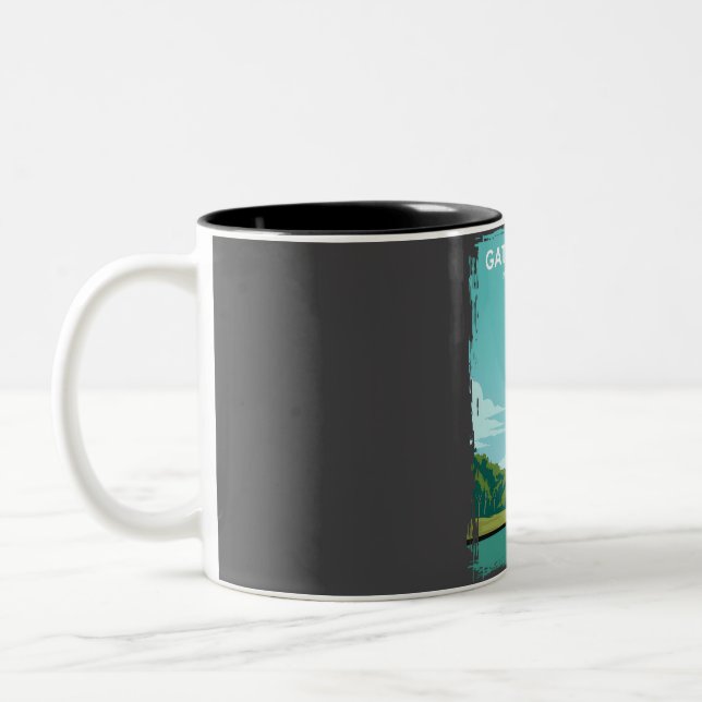 Tasse 2 Couleurs Affiche de voyage du parc national Gateway Arch (Gauche)