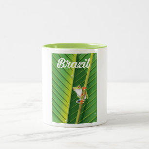 Tasse 2 Couleurs Affiche de voyage grenouille arboricole de la forê