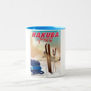 Tasse 2 Couleurs Affiche de voyage japonaise Hakuba.