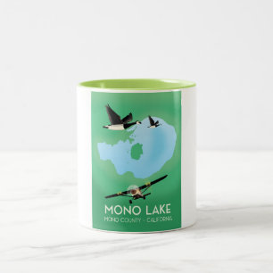 Tasse 2 Couleurs Affiche de voyage Mono Lake, comté de Mono, Califo
