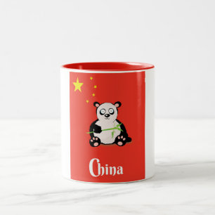 Tasse 2 Couleurs Affiche de voyage Panda Chine.