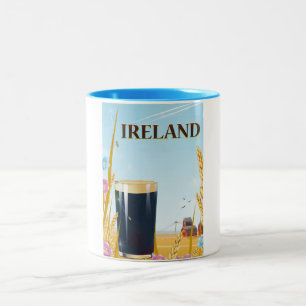 Tasse 2 Couleurs Affiche de voyage paysage bière Irlande