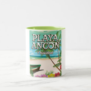 Tasse 2 Couleurs Affiche de voyage Playa Ancón Trinidad