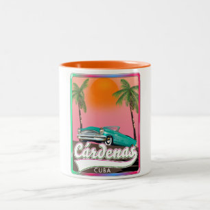 Tasse 2 Couleurs Affiche de voyage vintage Cárdenas Cuba