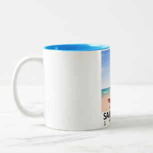 Tasse 2 Couleurs Affiche de voyage vintage "Partir en mer"