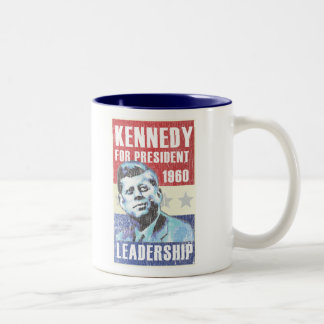 Tasse 2 Couleurs Affiche présidentielle historique de John F.