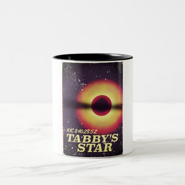 Tasse 2 Couleurs Affiche spatiale de l'étoile de Tabby (Centre)
