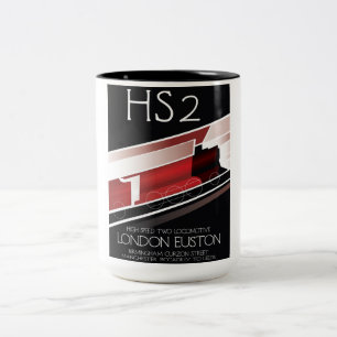 Tasse 2 Couleurs Affiche vintage train HS2,