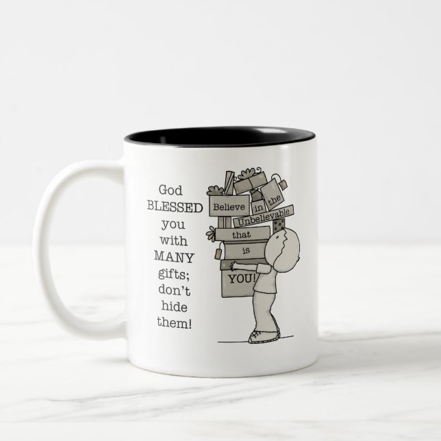 Tasse 2 Couleurs Afficher vos cadeaux (Gauche)