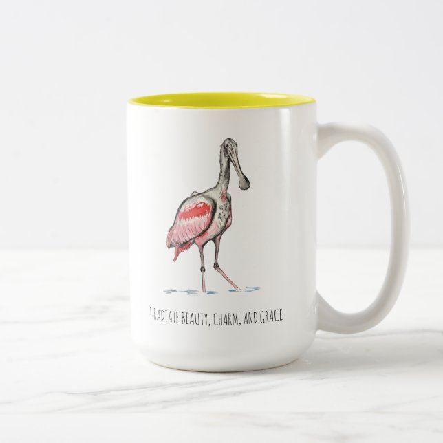 Tasse 2 Couleurs Affirmations sur la cuillère à café à deux tons (Droit)