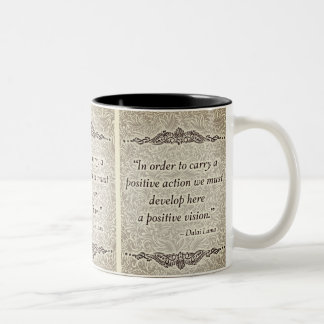 Tasse 2 Couleurs Afin de porter un positif - Citation positive