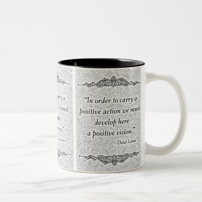 Tasse 2 Couleurs Afin de porter un positif - Citation positive (Droit)