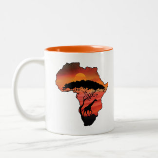 Tasse 2 Couleurs Africa and Giraffe