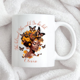 Tasse 2 Couleurs Africaine Américaine Elle croyait qu'elle pouvait