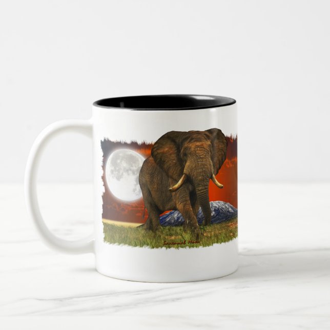 Tasse 2 Couleurs Afrique sauvage Amateurs d'animaux Big Five (Gauche)