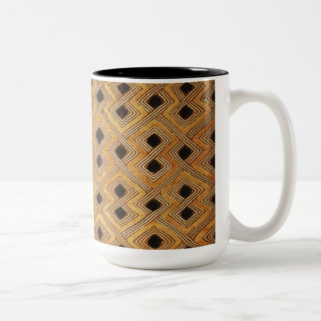 Tasse 2 Couleurs Afrique Zaïre Congo Kuba Textile (Droit)