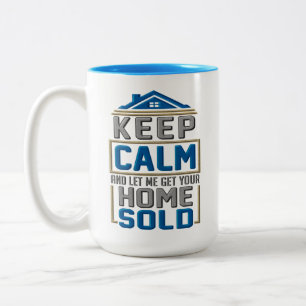 Tasse 2 Couleurs Agent Immobilier Garder Son Calme Maison Vendue