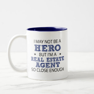 Tasse 2 Couleurs Agent immobilier Humour nouveauté