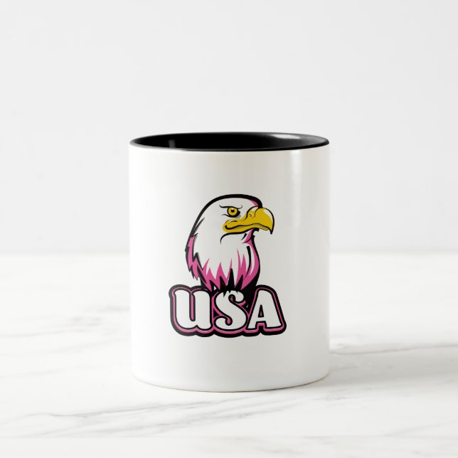 Tasse 2 Couleurs Aigle américain (Centre)