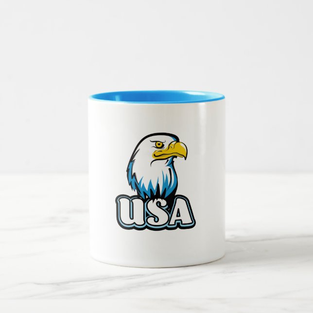 Tasse 2 Couleurs Aigle américain (édition bleue limitée) (Centre)