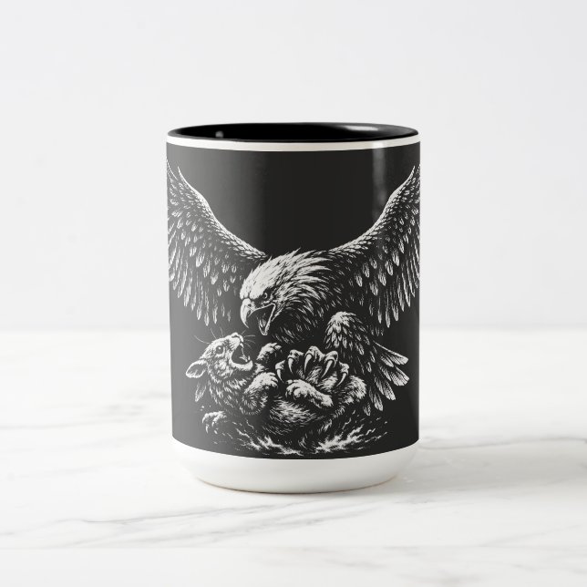 Tasse 2 Couleurs Aigle de Cendres par BurnsInHell (Centre)