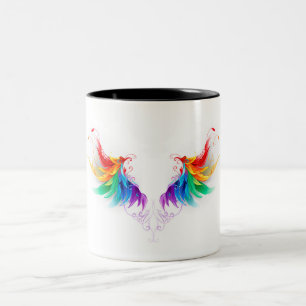 Tasse 2 Couleurs Ailes arc-en-ciel douces