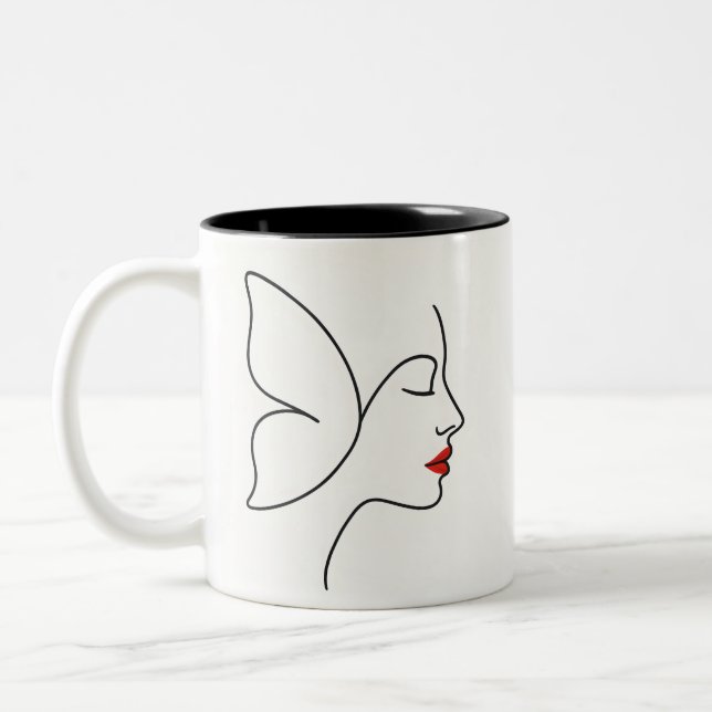 Tasse 2 Couleurs Ailes émergentes - Portrait caché de guérison des  (Gauche)