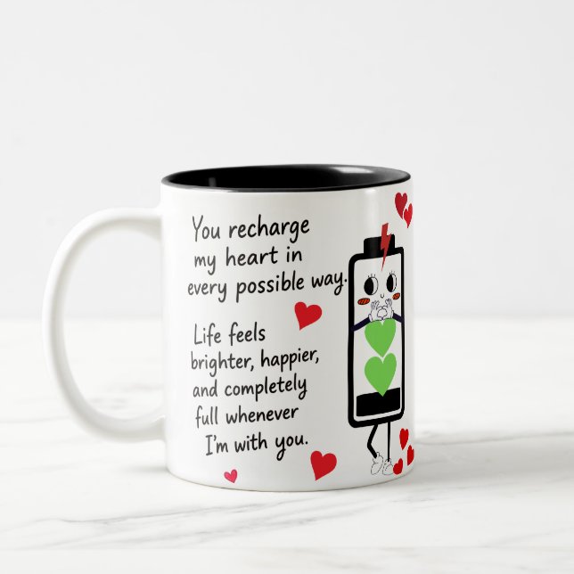 Tasse 2 Couleurs Aime (Gauche)