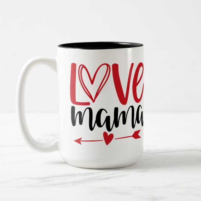 Tasse 2 Couleurs Aime Maman  (Gauche)