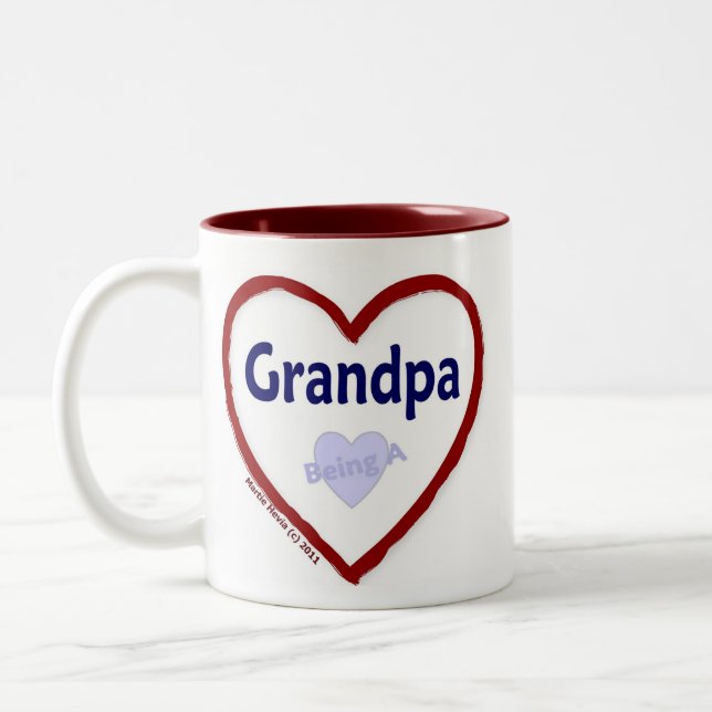 Tasse 2 Couleurs Aimer Être Un Grand-Père (Gauche)