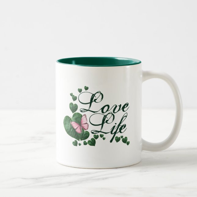 Tasse 2 Couleurs Aimer la vie (Droit)