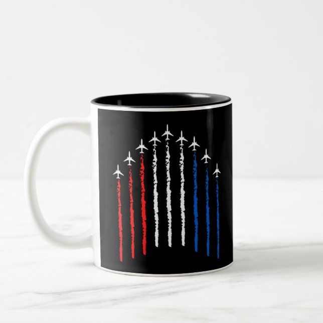 Tasse 2 Couleurs Airforce Flyover  4th Of July (Gauche)