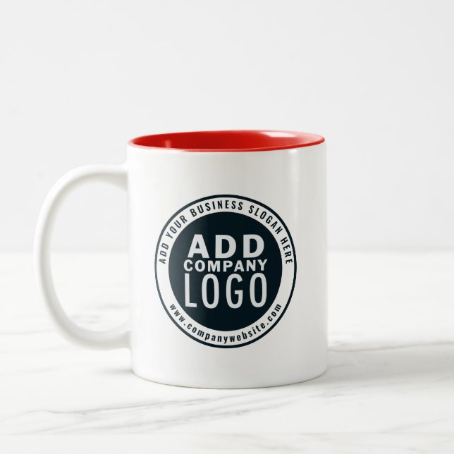Tasse 2 Couleurs Ajouter un logo d'entreprise Adresse du site Web p (Gauche)