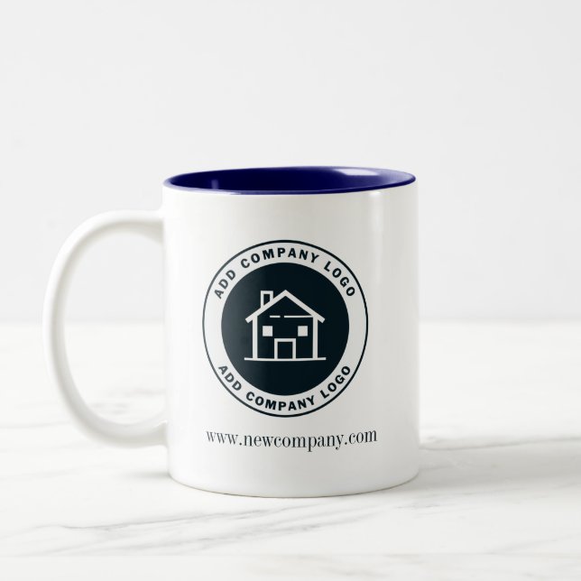 Tasse 2 Couleurs Ajouter un logo professionnel personnalisé classiq (Gauche)