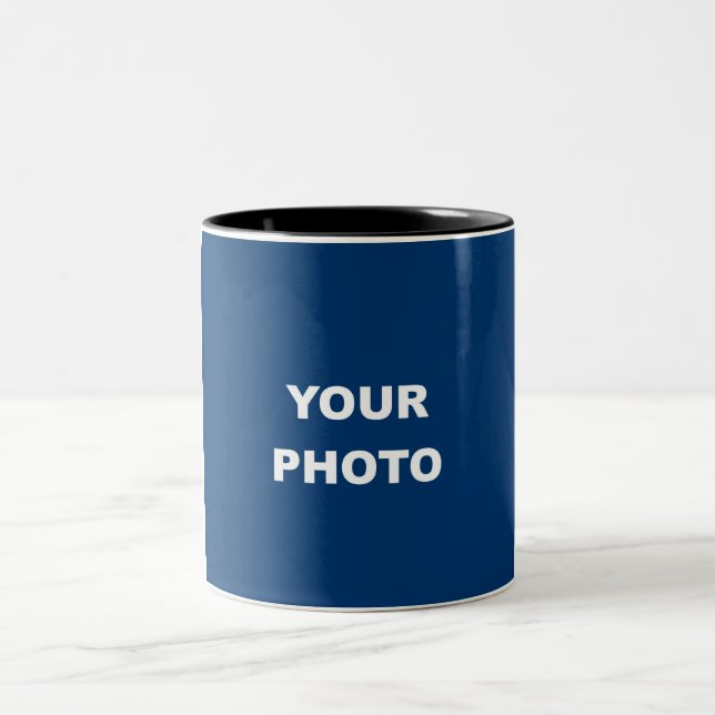 Tasse 2 Couleurs Ajouter votre photo logo photo photo photo photo (Centre)