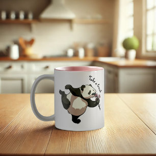 Tasse 2 Couleurs Ajouter Votre Propre Texte Panda Panda Odeur Fleur