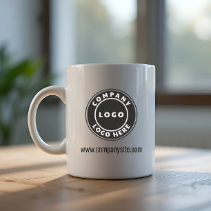 Tasse 2 Couleurs Ajoutez votre logo d'entreprise et site web