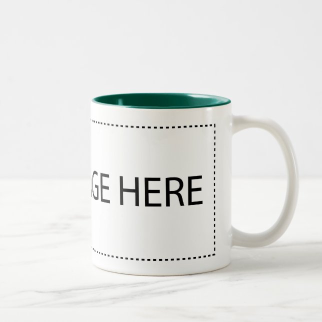 Tasse 2 Couleurs Ajoutez votre propre image ou texte (Droit)