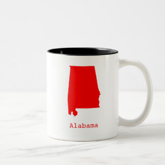 Tasse 2 Couleurs Alabama minimal États-Unis