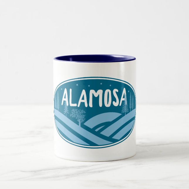 Tasse 2 Couleurs Alamosa Colorado Extérieur (Centre)