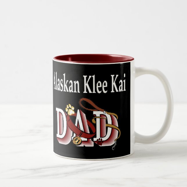 Tasse 2 Couleurs Alaskan Klee Kai Cadfts (Droit)