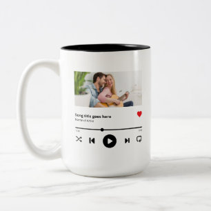 Tasse 2 Couleurs Album de musique de chanson personnalisée