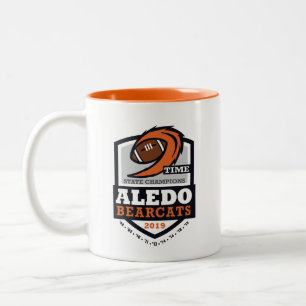 Tasse 2 Couleurs Aledo Bearcats 2019 Champ d'action 9 fois - 11oz.M