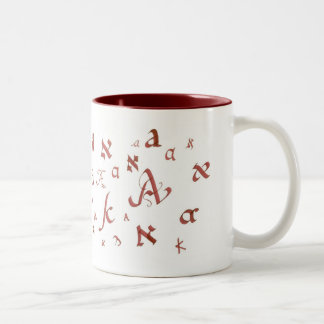 Tasse 2 Couleurs Aleph et A (15 onces)