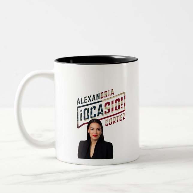 Tasse 2 Couleurs Alexandria Ocasio-Cortez (Gauche)