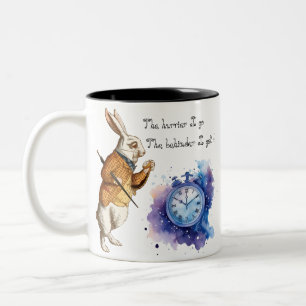 Tasse 2 Couleurs Alice - Lapin Blanc - Le plus vite je vais