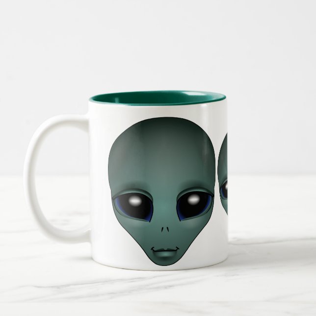 Tasse 2 Couleurs Alien Gray Extraterrestrial Cups et verre Alien (Gauche)