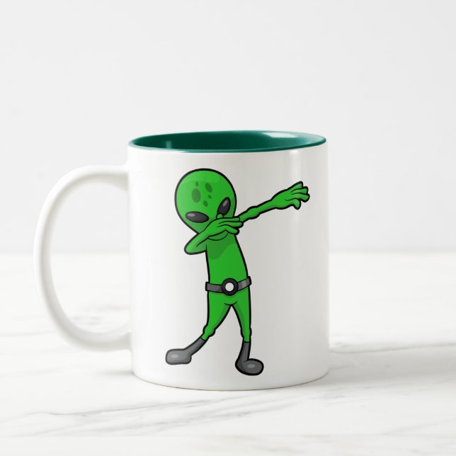 Tasse 2 Couleurs alien halloween dabbing (Gauche)