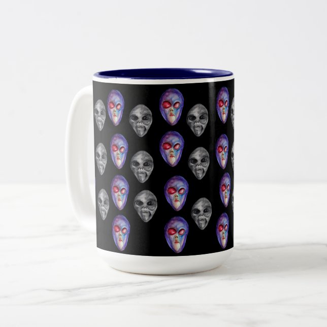 Tasse 2 Couleurs Aliens (Devant gauche)